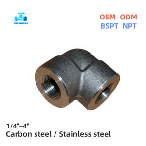 Coude NPT à 90 degrés ASME A105, raccord en T égal en acier forgé, raccords de tuyauterie 3000lbs, raccord en acier carbone robuste pour <span class=keywords><strong>plomberie</strong></span> - Product Image 1