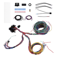 Kit de câblage automobile universel 21 circuits avec boîte à fusibles, panneau de fusibles et faisceau de câblage de châssis pour Hot Rod, Street Rod, voiture