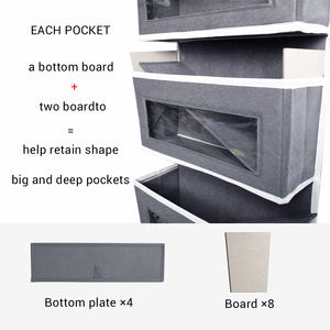 Kingwillow Premium Over the Door Hanging Storage Organizer with Clear Window 4 Pockets for Pantry Baby Closet Room Hanging <strong>Stor</strong> - Product Image 3