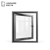 Ventana Abatible Económica de Bajo Costo, Apertura Exterior, Estándar, Sin Rotura Térmica, Aluminio, Doble Acristalamiento, para Hogares del Sudeste Asiático