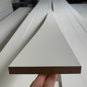Plinthe en <span class=keywords><strong>MDF</strong></span> à amorçage blanche, planche <span class=keywords><strong>carrée</strong></span> S4S 1x6 - Product Image 1