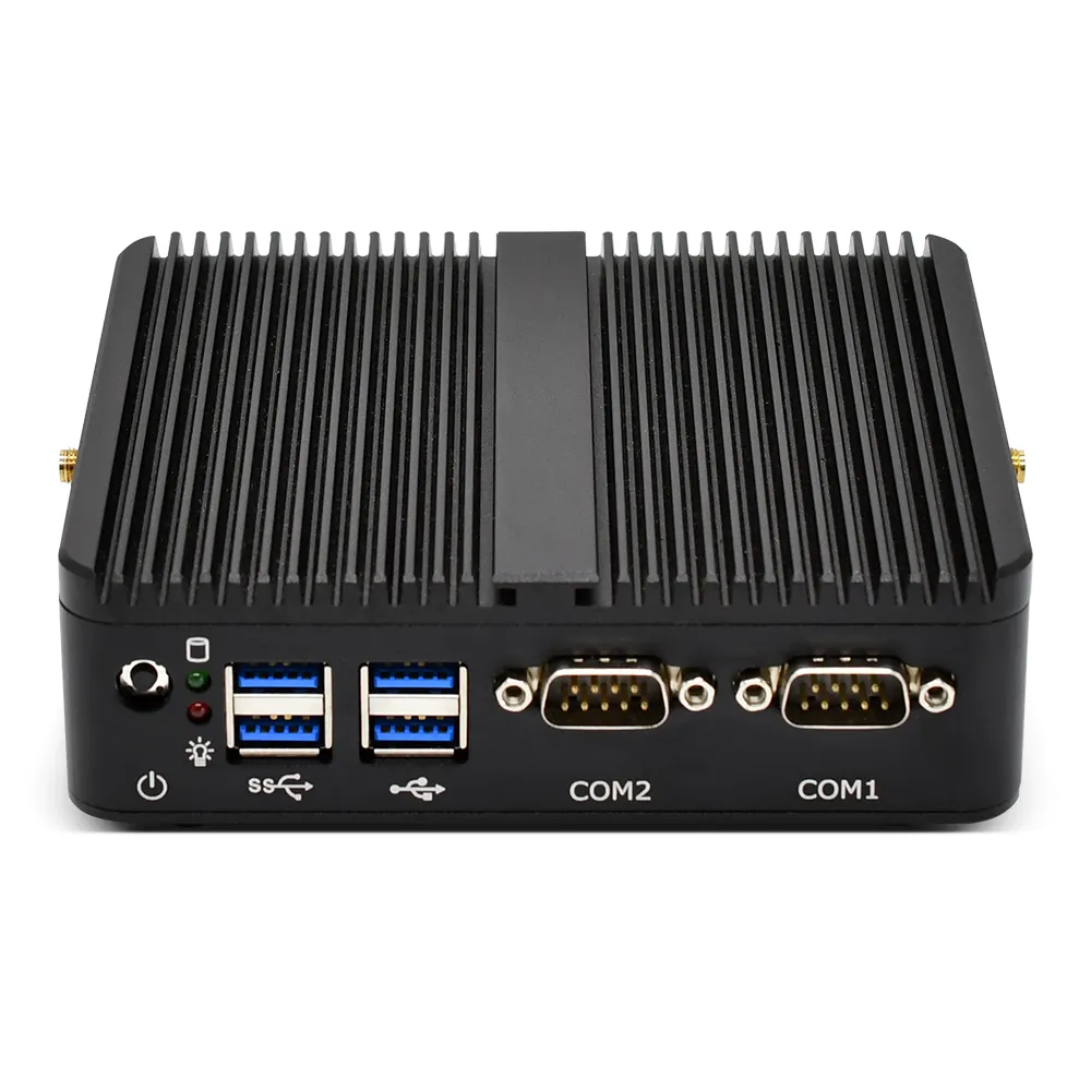 Topton คอมพิวเตอร์มินิพีซี Intel Celeron J4125,คอมพิวเตอร์อุตสาหกรรม Linux Fanless Firewall VPN 2 * COM RS232 2 * LAN HDMl VGA