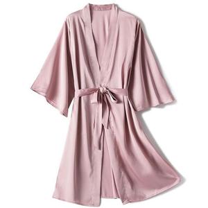 Female Robe Set Satin Sleepwear Casual Nightgown Kimono Bathrobe Gown Bridal Wedding Gift Sexy Nightwear Intimate Lingerie