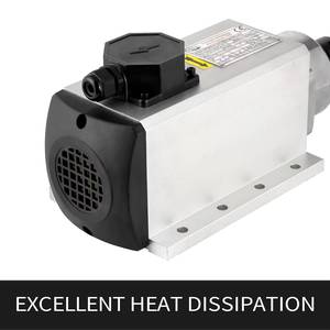 Moteur de broche CNC refroidi par air Zhong Hua Jiang Square ER32 7,5KW 4 roulements 220V/380V pour machine de gravure CNC - Product Image 6