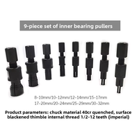 Kit de 9 pièces pour démontage de roulements internes, extracteur de moyeu de roue, marteau coulissant Peilin, outil d'extraction