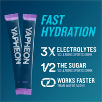 Mélange de Boisson Électrolytique à Hydratation Rapide Marque Blanche, Électrolytes Faible Osmolalité Demi-Sucré, Saveur Fraise-Limonade, Sachet Portable