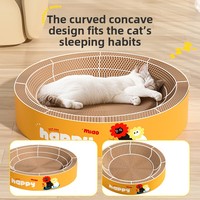 Arbre à chat moderne grand luxe pour Halloween et Noël, griffoir intégré, design résistant à l'usure et aux rayures, en carton ondulé