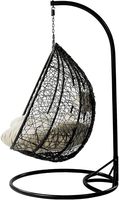 Fauteuil suspendu en forme de cocon, balançoire de jardin, hamac, coussins de luxe amovibles, fauteuil suspendu en rotin PE pour l'extérieur