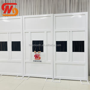 SMOOTH New Design Modern Black Drapery White Iron <b>Backdrop</b> Magic Champagne Wall Metal <b>Stand</b> Arch <b>Backdrop</b> - Product Image 1