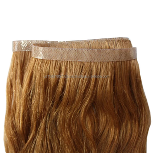 Extensiones de Cabello Rubio con Trama Invisible, Cabello Humano Remy Liso y Sedoso con Puntas Gruesas, Trama Invisible para Proveedores de Salones de Belleza - Product Image 1