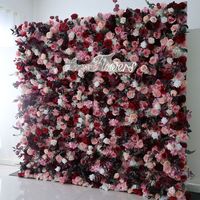 5D Kunstzijde Bloemenwand Stofrol Gordijn Roos Pioenroos Hortensia Bruiloft Feest Evenement Achtergrond Decoratie Accessoires