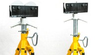 Support de trépied Support de tuyau avec tuyau à tête de rouleau adapté à un tuyau de 12 pouces maximum avec hauteur réglable et type plié