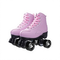 Nouveauté : Patins à roulettes à 4 roues, patins à roulettes en cuir unisexes pour adultes, hommes et femmes, patins pas chers pour la location