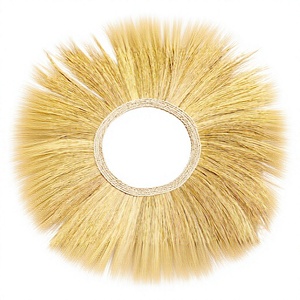 Sunburst <b>Round</b> Bohemian <b>Wall</b> <b>Mirror</b> with Natural Rayung Grass Eco-Friendly Handmade Durable Decorative Rattan Wedding - Product Image 1