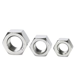 אום משושה מפלדת אל-חלד 304 בתקן גבוה DIN439 בכל הגדלים מ-M5 עד M42 ניתן להתאמה אישית - Product Image 2