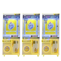 Conception personnalisée gratuite poupée grue machine jouet attrape en peluche saisissant des jeux à pièces petite mini machine à griffes avec accepteur de billets