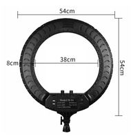 Anneau lumineux à LED de 21 pouces pour téléphone 65W 5500K Anneau lumineux à selfie mural pour studio de photographie YouTube Télécommande