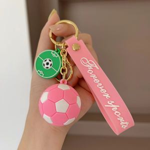 Porte-clés de ballon de football coloré de haute qualité, breloques pour sac, breloques Kawaii, porte-clés personnalisable pour la décoration - Product Image 5