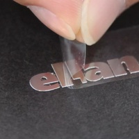 Autocollants de transfert de logo en nickel électro-plaqué ultra fins personnalisés, étiquettes métalliques autocollantes pour les flacons de soins de la peau