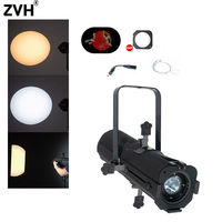 Projecteur LED profilé DMX à zoom manuel, blanc chaud et blanc froid, 100W, pour scène, théâtre, studio, concert, éclairage d'imagerie DMX