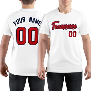 T-shirt de baseball personnalisé unisexe à col rond, nom personnalisé, numéro, logo d'équipe, maillot de sport respirant à manches courtes - Product Image 1