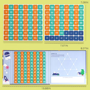 Material Escolar para Educación en Casa, Juguetes Educativos <span class=keywords><strong>de</strong></span> Matemáticas, Tabla <span class=keywords><strong>de</strong></span> Multiplicación <span class=keywords><strong>de</strong></span> 100 Números, Juego <span class=keywords><strong>de</strong></span> Mesa <span class=keywords><strong>de</strong></span> Multiplicación Montessori - Product Image 5
