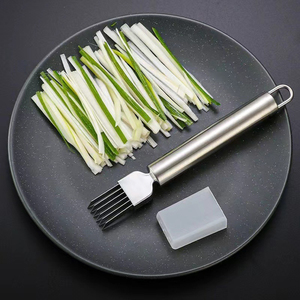 Kitchen Stainless Steel <strong>Onion</strong> <strong>Slicer</strong> Cutter Scallion Shredder Knife Vegetable &amp; Fruit Tools - Product Image 5