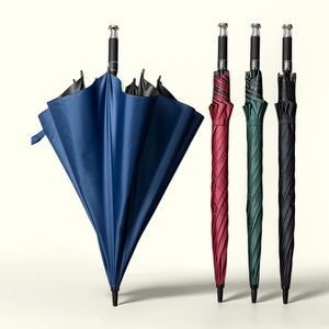 Modern Semi-automatic Double Canopy <b>Windproof</b> Rainproof Stick Straight Hanging Golf <b>Umbrella</b> for Business Gifts - Product Image 2
