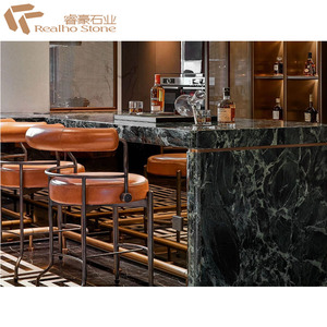 Precio de fábrica Piedra de lujo <span class=keywords><strong>Italia</strong></span> Pradas Losas de mármol verde oscuro para el hogar Decoración de alto grado - Product Image 5