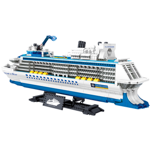 ZHE GAO blok bangunan edukasi DIY <span class=keywords><strong>Model</strong></span> plastik putih kapal penumpang laut kota untuk hadiah atau mainan - Product Image 6