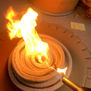 Fırın sızdırmazlık için toptan seramik Fiber halat yüksek sıcaklık termal yalıtımlı seramik Fiber halat