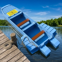 Bacs de flottation modulaires pliables en PE à trois places pour toit de voiture, conception renforcée et épaissie à haute stabilité pour applications solaires