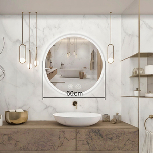 <span class=keywords><strong>Espejo</strong></span> de baño LED <span class=keywords><strong>Espejo</strong></span> de tocador <span class=keywords><strong>redondo</strong></span> con luces Regulable Cambio de 3 colores <span class=keywords><strong>Retroiluminado</strong></span> Frontal Antiniebla Ducha de baño <span class=keywords><strong>Espejo</strong></span> inteligente - Product Image 4