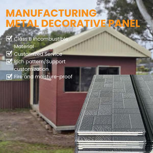 Panel Sándwich Metálico <span class=keywords><strong>de</strong></span> PU Ignífugo y Aislante Térmico para Decoración <span class=keywords><strong>de</strong></span> Paredes, Ecológico y Fácil <span class=keywords><strong>de</strong></span> Instalar - Product Image 1