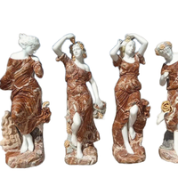 Décoration extérieure Sculpture de déesse grecque en marbre blanc sculptée à la main Taille personnalisée Sculpture de jardin Taille réelle Statues modernes en marbre