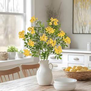 Flores Artificiales de Color Amarillo, Hojas de Flor de Osmanthus, Planta para Decoración del Hogar, Fiestas y Bodas - Product Image 4
