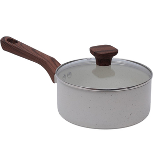 Hot Sell 6 Piece Non-Stick Glass Lids Wood Handles Oven Safe Gas & <b>Induction</b> Ready Minimalist Design Ceramic <b>Cookware</b> <b>Set</b> - Product Image 2