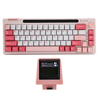 KF101 Monitor eksternal tiga mode, lampu latar RGB bahan ABS multifungsi Keyboard mekanis Rocker