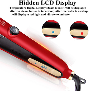 Lisseur à vapeur en céramique infrarouge de 1 pouce, chauffe rapidement, ions négatifs, réglage de la température pour le coiffage des cheveux - Product Image 4