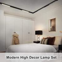 Rail lumineux magnétique LED 48V moderne, rail en aluminium ultra fin de 20 mm, éclairage sur rail magnétique pour la maison, le bureau et le salon