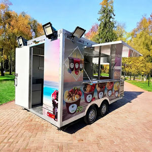 Pastel Purple Stainless Steel 4-Wheel Mobile Towable Food Vending Cart Optional <b>Canopy</b> Parasol 2-Year Warranty Commercial - Product Image 3