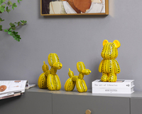 Statue d'ours chic à pois, figurine d'animal en résine, décoration intérieure moderne de luxe populaire, pour cadeaux