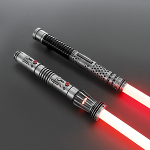 Sabre laser rouge à double lame de <span class=keywords><strong>Darth</strong></span> <span class=keywords><strong>Maul</strong></span> |   Sabre laser en métal robuste effet vieilli pour duels |   Distributeur et agent en gros recherchés - Product Image 3