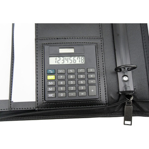 ModernQiu Xách Tay Cỡ A4 PU Leather Resume Phỏng Vấn Padfolio Với 3 Chất Kết Dính Vòng - Product Image 3