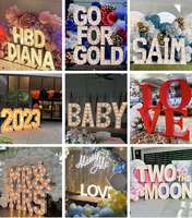 Letras Luminosas Gigantes para Celebración de Fútbol 2026, IP54 Impermeables, Números Iluminados, Letras Decorativas para Zona de Aficionados al Aire Libre