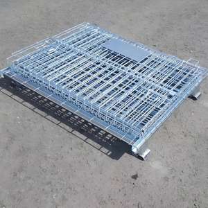 <span class=keywords><strong>Cage</strong></span> de stockage en treillis métallique <span class=keywords><strong>Cage</strong></span> de stockage pliable empilable à usage intensif avec roues <span class=keywords><strong>Cage</strong></span> en treillis métallique en acier galvanisé - Product Image 6