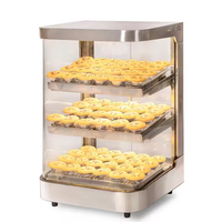 Chuangyu 6 plateaux 650W vitrine commerciale de réchauffeur d'aliments chauds en verre