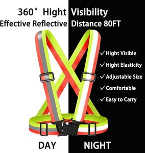 Hoge zichtbaarheid, ademend, verstelbaar, reflecterend veiligheidsvest voor hardlopen, wandelen, joggen, wandelen, nachtfietsen - Product Image 2