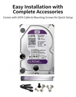 Disque dur interne Western Digital WD Purple 3,5 pouces SATA 1TB-10TB pour système de sécurité CCTV DVR NVR