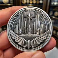 Pièce de monnaie commémorative personnalisée en or 2D, style religieux, pièce de défi en alliage de zinc plaqué, jeton 3D avec logo gravé au laser